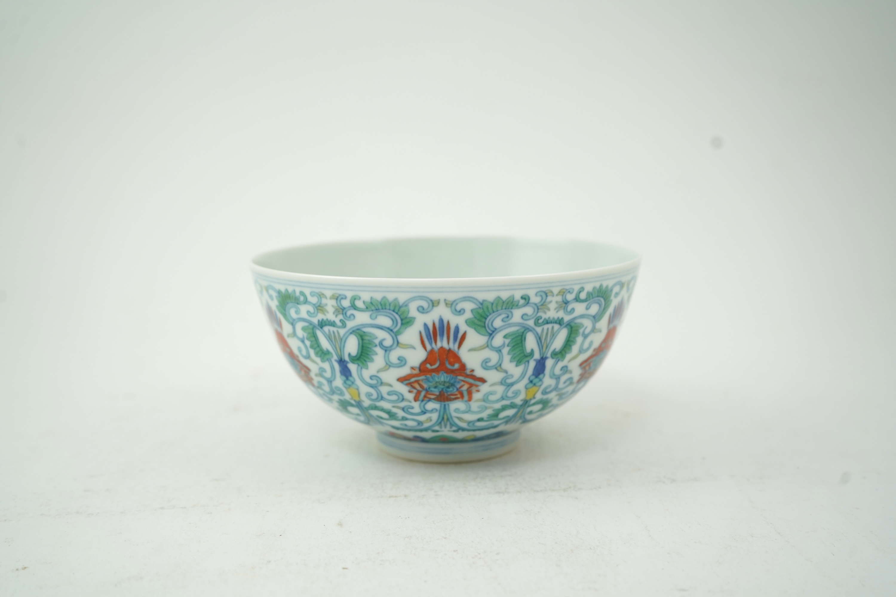 A Chinese doucai bowl, Daoguang mark but later, 14.3cm diameter